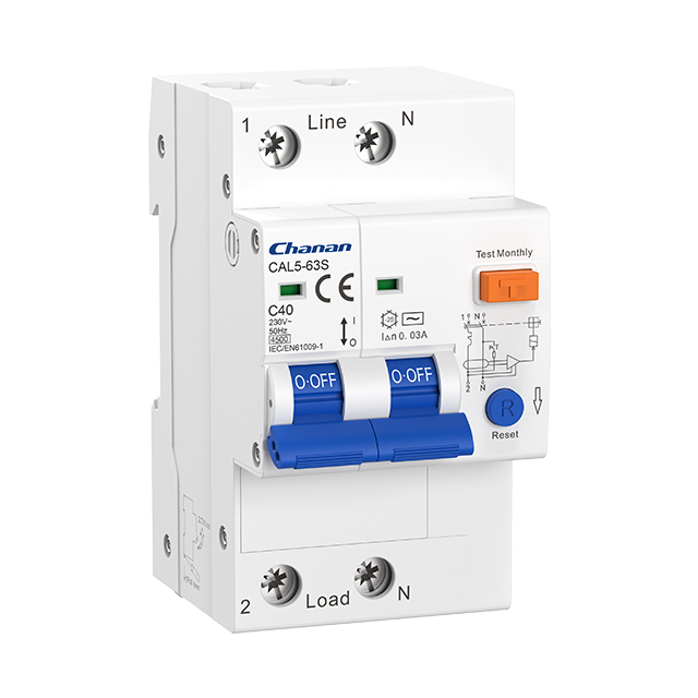 CAL5-63S 4,5-kA-RCBO-Fehlerstromschutzschalter mit Überstromschutz